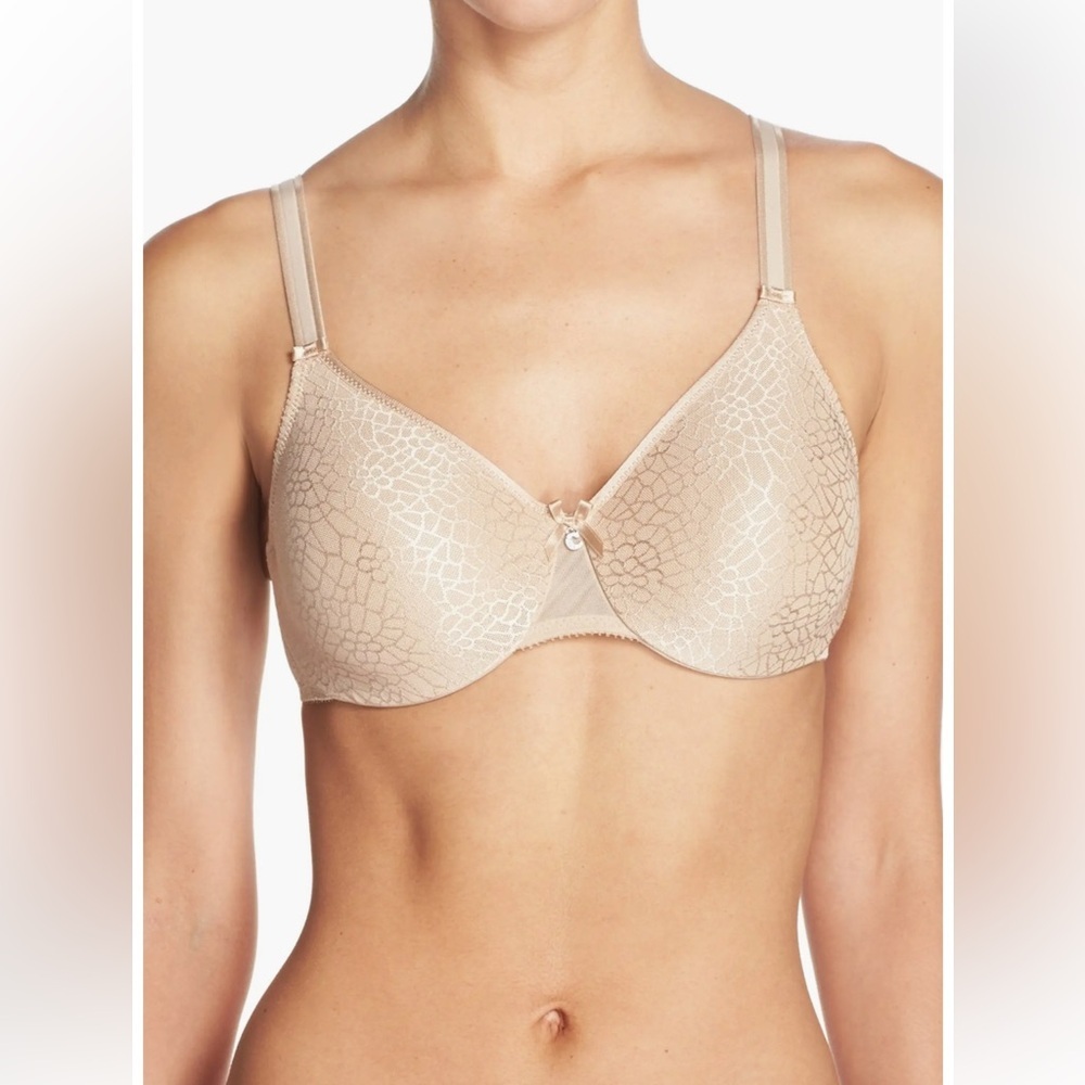 NEW Chantelle C Magnifique Underwire Minimizer Bra US 34H Nude Beige Tan NWT